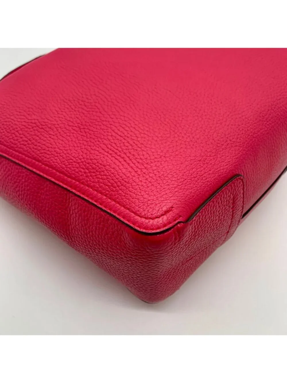Furla Hot Pink Pebbled Leather Atena Hobo Bag
